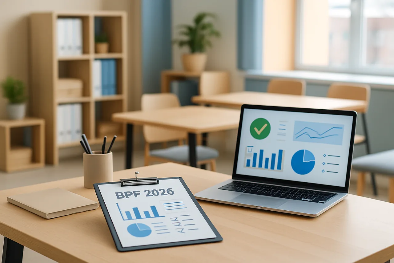 Organisme de formation remplissant son bilan pédagogique et financier en ligne