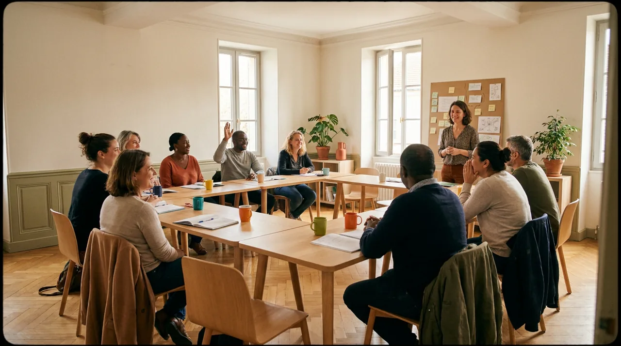 Bénéficiaire de retour à son poste de travail quelques mois après une formation